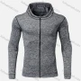 Wholesale Boy's Athletic Workout Plain Splicing Zipper Pockets Long Sleeve Hoodie 832# preview