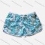 Wholesale Women's Vacation Contrast Floral Print Drawstring Beach Shorts preview