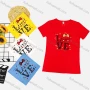 Wholesale Girl's Casual Cartoon Print Round Neck Short Sleeve Tee preview