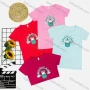 Wholesale Girl's Casual Cartoon Print Round Neck Short Sleeve Tee preview
