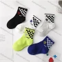 Wholesale Boys Casual Checkboard Letter Graphic Crew Ankle Socks preview