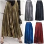 Wholesale Women's Glitters Pleated Elastic Waist Maxi Skirt preview