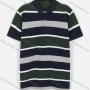 Wholesale Men's Casual Short Sleeve Striped Button Polo Shirt preview