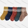 Wholesale Kid's Winter Striped Print Fuzzy Crew Ankle Cotton Socks (10 Piece of Pack ) preview