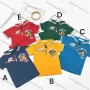 Wholesale Boys Casual Short Sleeve Embroidery Letter Graphic Zipper Front Polo Shirts preview