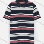 Wholesale Men's Casual Short Sleeve Striped Button Polo Shirt preview
