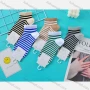Wholesale Boys Comfy Striped Crew Ankle Socks(10 Piece of Pack) preview