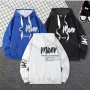 Wholesale Men's Casual Letter Print Drawstring Long Sleeve Kangaroo Pocket Hoodie preview