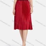 Wholesale Women's Elegant Plain HIgh Waist Pleated Midi Skirts preview