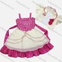 Wholesale Girls Lovely Sleeveless Rhinestone Tiered Flower Dress & Crop Cardigan Set preview
