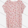 Wholesale Women's Casual Round Neck Batwing Sleeve Allover Print Tunic Blouse 2210# preview