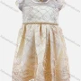 Wholesale Girls Lovely Crew Neck Beaded Pleated Appliques Flower Dress preview