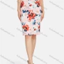 Wholesale Women's Elegant High Waist Floral Print Knee Length Skirts preview
