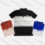 Wholesale Men's Short Sleeve Colorblock Striped Polo Shirt preview
