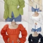 Wholesale Women's Sexy Square Neck Marie Sleeve Split Front Plain Blouse preview
