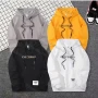 Wholesale Men's Casual Letter Print Drawstring Long Sleeve Kangaroo Pocket Hoodie preview