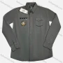 Wholesale Men's Casual Plain Label Flap Pockets Long Sleeve Shirt preview