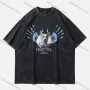 Wholesale Men's Fashion Hip Hop Oversized Crew Neck Short Sleeve Wash Distressed Graphic T-shirt 780# preview