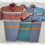 Wholesale Men's Short Sleeve Striped Pocket Casual Polo Shirt 98-3 preview