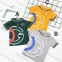 Wholesale Boys Casual Short Sleeve Letter Graphic Button Front Polo Shirts preview