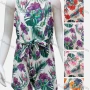 Wholesale Girls Causal Floral Print Round Neck Sleeveless Romper With Belt preview