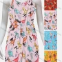 Wholesale Girls Causal Cartoon Print Round Neck Sleeveless Romper With Belt preview