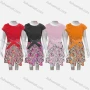 Wholesale Girls Causal Crew Neck Cap Sleeve Bow Knot Floral Print Dress preview