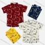 Wholesale Boy's Casual Allover Print Short Sleeve Shirt preview