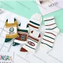 Wholesale Boys Softy Striped Letter Graphic Cushioned Ankle Socks preview