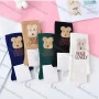 Wholesale Women's Casual Bear Letter Graphic Cushioned Ankle Socks preview