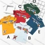 Wholesale Boys Casual Short Sleeve Embroidery Letter Graphic Button Front Polo Shirts preview