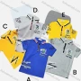 Wholesale Boys Casual Short Sleeve Letter Graphic Zipper Front Polo Shirts preview