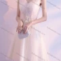 Wholesale Women's Elegant Flower Appliques Lace Up V Neck Short Evening Dress preview
