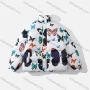 Wholesale Men's Fashion Long Sleeve Stand Collar Butterfly Print Puffer Coat 924# preview