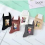 Wholesale Women's Casual Embroidery Bear Letter Print Cushioned Ankle Socks preview