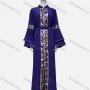 Wholesale Women's Mock Neck Sequin Zipper Layered Sleeve Maxi Dress With Belt preview