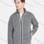 Wholesale Men's Casual Plain Stand Collar Zipper Long Sleeve Pockets Sweater preview