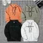 Wholesale Men's Casual Letter Print Drawstring Long Sleeve Kangaroo Pocket Hoodie preview