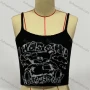 Wholesale Woman's Fashion Round Neck Cartoon Print Plain Knit Crop Cami Top preview