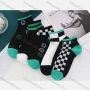 Wholesale Boys Comfy Colorblock Smiley Face Print Crew Ankle Socks(10 Piece of Pack) preview