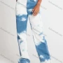 Wholesale Women's Casual Tie Dye Straight Leg Ankle Length Jean preview