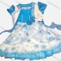 Wholesale Girls Lovely Sleeveless 3D Flower Beaded Rhinestone Tiered Flower Dress & Cardigan Set preview