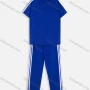 Wholesale Men's Athletic Workout Striped Trim T-Shirt & Pants 2-Pieces Set preview