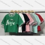 Wholesale Women's Casual Crew Neck Short Sleeve Letter Crop Top preview