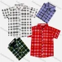Wholesale Boy's Casual Plaid Print Short Sleeve Shirt preview