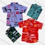 Wholesale Boy's Casual Allover Print Short Sleeve Shirt preview
