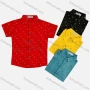 Wholesale Boy's Casual Allover Print Short Sleeve Shirt preview