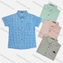 Wholesale Boy's Casual Plaid Print Patch Pocket Short Sleeve Shirt preview