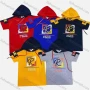 Wholesale Boys 100% Cotton Colorblock Letter Graphic Short Sleeve Drawstring Hoodie preview