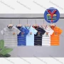 Wholesale Boys Short Sleeve Striped Embroidery Letter Graphic Polo Shirt 8819# preview